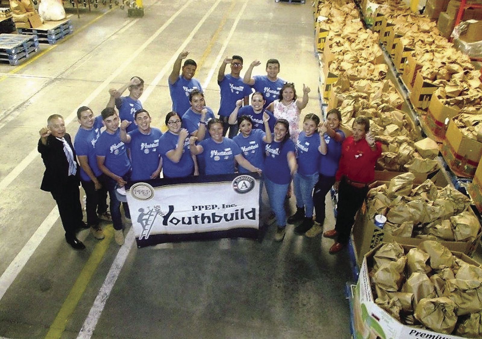 At the food bank